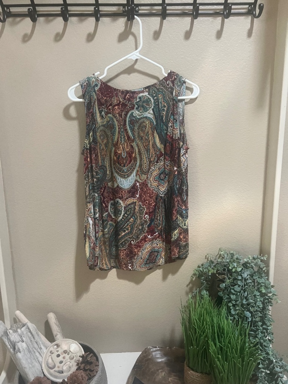 Lightweight paisley Boho top